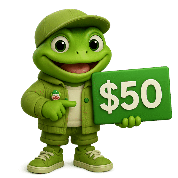 Buy $MRFROGO for     (You receive 50,000 $MRFROGO)