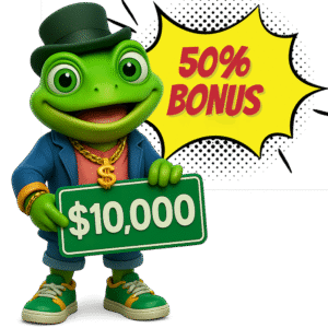 Buy $MRFROGO for ,000 (You recieve 15,000,000 $MRFROGO)